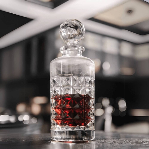 Bình đựng rượu pha lê Bohemia Diamond 650ml.