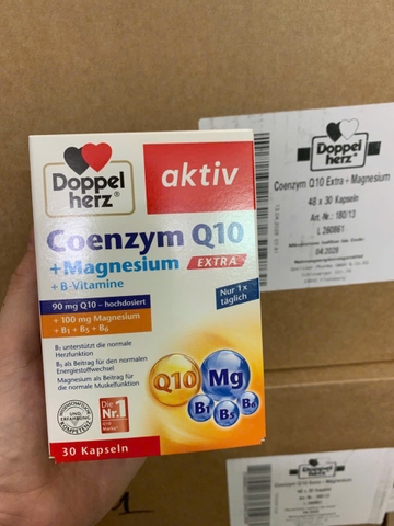 Viên uống bổ tim Coenzym Q10 Extra Magiecium + B Vitamine hộp 30v
