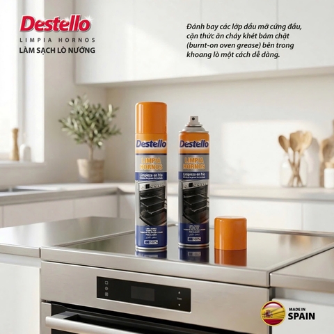 Xịt tẩy dầu mỡ lò nướng Destello 300ml