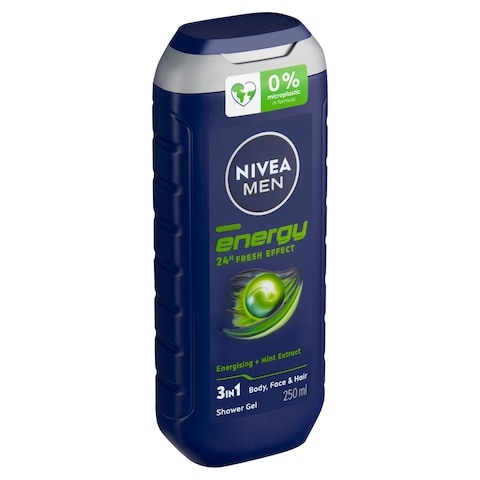 Sữa tắm Nivea men 3in1 Energy bạc hà 250ml