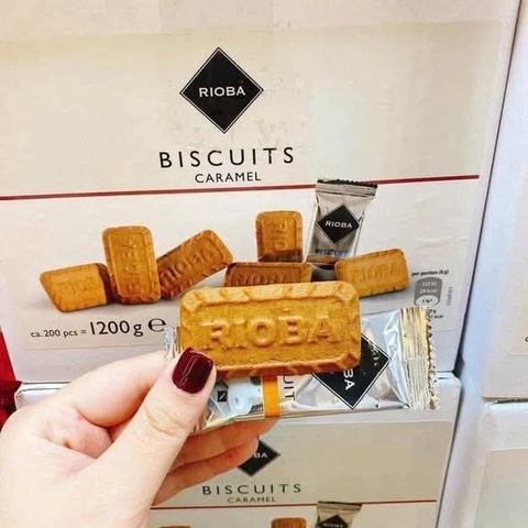 Thùng Bánh quy Rioba (vị caramel)_1.200g (200 cái)