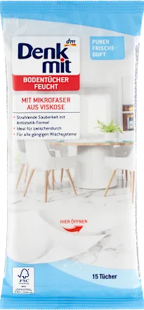 Khăn lau đa năng Denkmit Bodentucher feucht (hương tự nhiên)