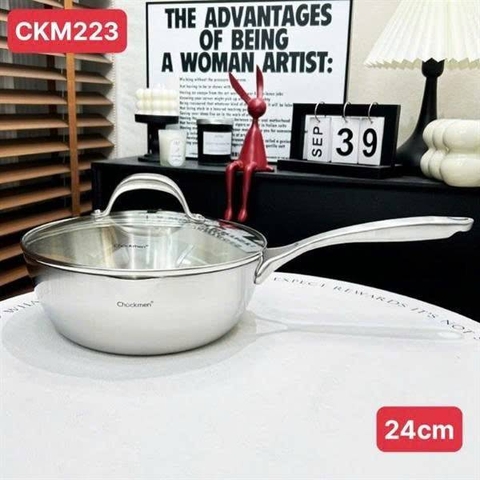 Chảo sâu lòng Chockmen 24cm với nắp kính.