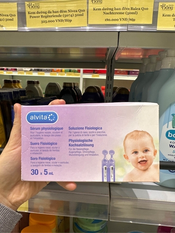 Nước muối sinh lý Alvita (30 x 5ml)