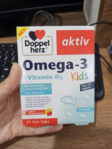 Viên nhai Doppelherz Omega 3 kid 27v