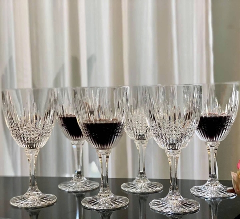 Set 6 Ly Vang Pha lê Bohemia Vibes 380ml