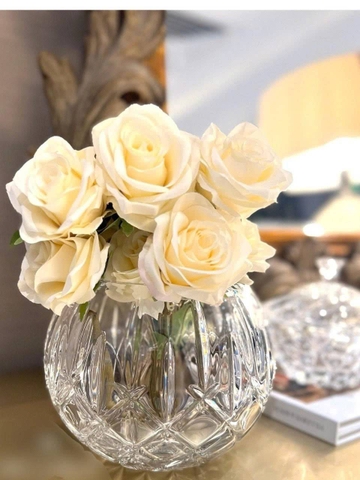 Lọ hoa cầu pha lê Bohemia 20,5cm