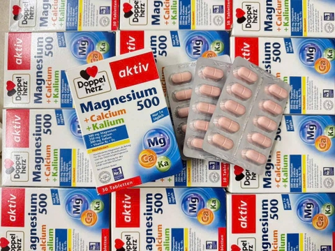 🍃🍃VIÊN UỐNG MAGNESIUM 500 + CALCIUM + KALIUM DOPPEL HERZ HỘP 30V