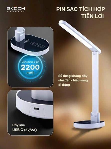 💡 ĐÈN LED CHỐNG CẬN ĐỂ BÀN GKÖCH