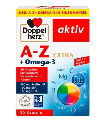 Viên uống Vitamin Doppel Herz A - Z + Omega -3 hộp 30 viên