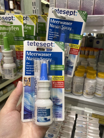 Xịt mũi Tetesept Meerwasser Nasen Spray 20ml (Xanh dương)