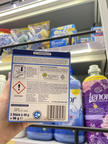 Set treo bồn cầu Denkmit Duftstein hương vải+hoa hồng (2c)