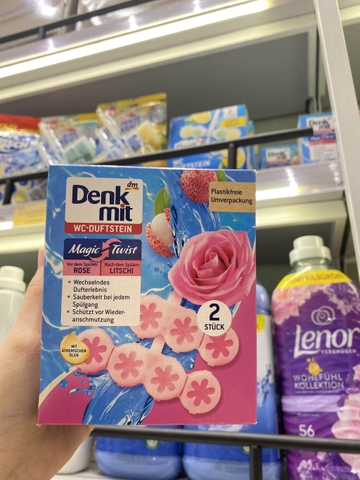 Set treo bồn cầu Denkmit Duftstein hương vải+hoa hồng (2c)