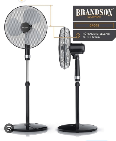 Quạt đứng Branson đen  3 cánh(có điều khiển) seri 305058