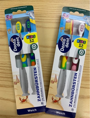 Set bàn chải Dontodent trẻ em 3-6 tuổi (2c)