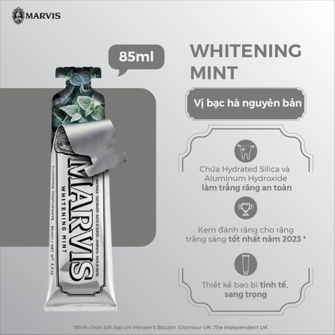 Kem đánh răng Marvis Whitening Mint 85ml