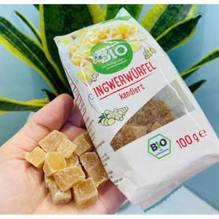 Mứt gừng hữu cơ Bio Ingwerwurfel 100g