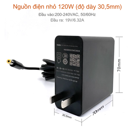 Huntkey 120W Adapter Sạc DC cấp nguồn Minisforum UM890 UM790 UM690 MINIPC chính hãng Nobox nhỏ gọn