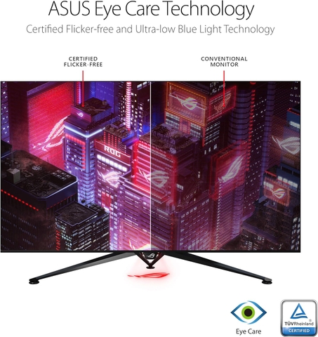 Màn hình Gaming ASUS ROG Swift PG65UQ 65” HDR 144Hz 4K (3840 x 2160) G-Sync Ultimate, Bảo vệ mắt (Eye Care), DisplayPort HDMI USB, Đồng bộ Aura Sync, HDR10 DisplayHDR 1000 UHD Premium.