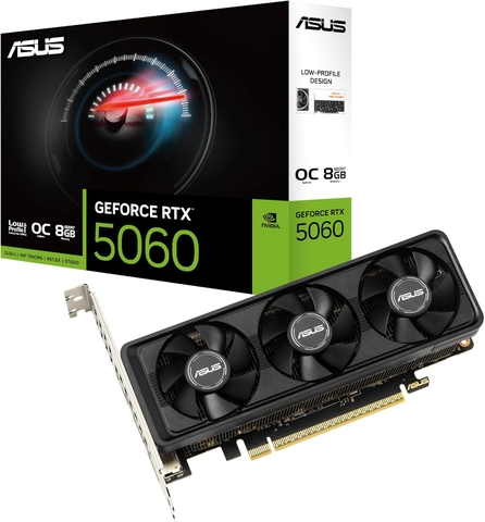 ASUS GeForce RTX™ 5060 LP BRK 8GB GDDR7 OC Edition RTX5060-O8G-LP-BRK Sức Mạnh GDDR7 Đặt Trong Thiết Kế Low Profile chiến game mạnh mẽ