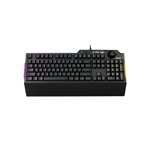 Bàn phím Asus TUF GAMING K1 - Phím giả cơ, Núm volume, RGB, Đen