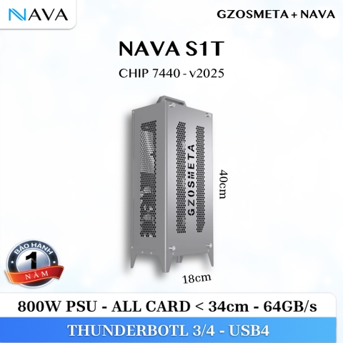 EGPU OSMETA NAVA S1 - S2 | Vỏ hoàn toàn bằng nhôm | Có thể kết nối với Thinkbook TGX