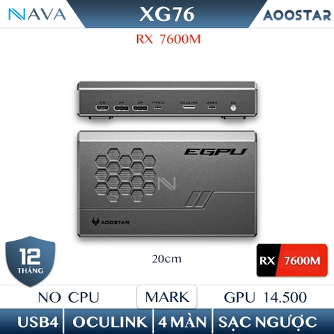 Card Đồ Họa Ngoài AOOSTAR XG76XT | EGPU Radeon RX-7600XT | Kết Nối USB4 & OCuLink | Hiệu Suất Cao