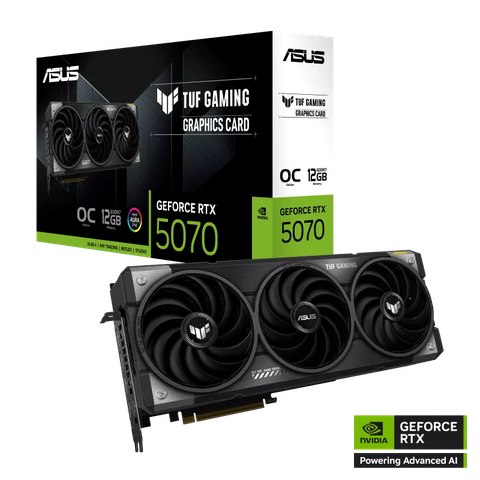 ASUS TUF Gaming GeForce RTX™ 5070 12GB GDDR7 OC Edition: Bền bỉ, Hiệu suất cao và Công nghệ tiên tiến TUF-RTX5070-O12G-GAMING