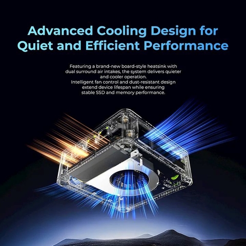 Mini PC GMK M5 Ultra Ryzen 7 7730U DDR4 NVMe Wifi 6E nhỏ gọn hiệu năng cao tiết kiệm điện