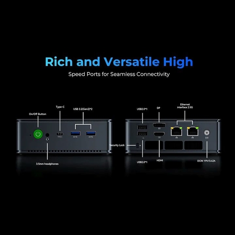 Mini PC GMK M5 Ultra Ryzen 7 7730U DDR4 NVMe Wifi 6E nhỏ gọn hiệu năng cao tiết kiệm điện