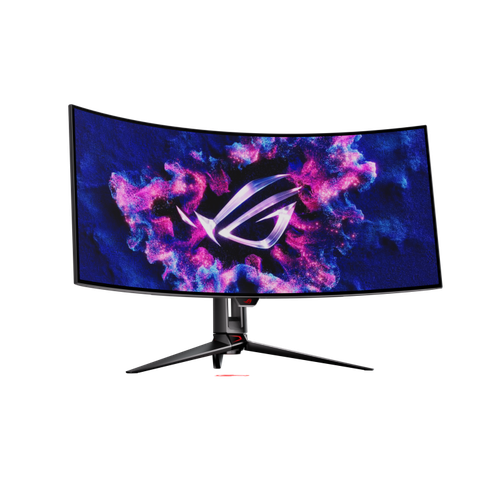 Màn hình chơi game ROG Swift OLED PG39WCDM tấm nền OLED cong 39-inch (3440x1440), tần số quét 240 Hz (trên 144Hz), thời gian phản hồi 0.03 ms, tương thích G-SYNC®, tản nhiệt tùy chỉnh, độ sáng đồng nhất, bộ chuyển đổi ROG Smart KVM, cổng Type-C 90 W, phần