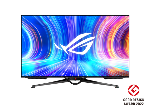 Màn hình chơi game ROG Swift OLED PG48UQ – 47,5 inch, 4K, OLED, 138Hz (ép xung), 0,1 ms (GTG), tương thích G-SYNC® , lớp phủ chống chói dạng vi cấu trúc, tản nhiệt tùy chỉnh, độ sáng đồng đều, 98% DCI-P3, 10-bit thực, HDMI® 2.1, DisplayPort ™ 1.4