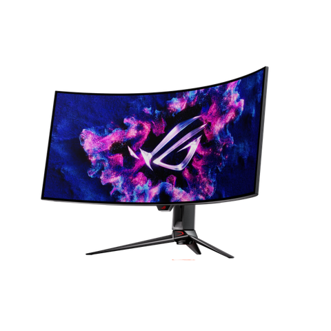Màn hình chơi game ROG Swift OLED PG39WCDM tấm nền OLED cong 39-inch (3440x1440), tần số quét 240 Hz (trên 144Hz), thời gian phản hồi 0.03 ms, tương thích G-SYNC®, tản nhiệt tùy chỉnh, độ sáng đồng nhất, bộ chuyển đổi ROG Smart KVM, cổng Type-C 90 W, phần