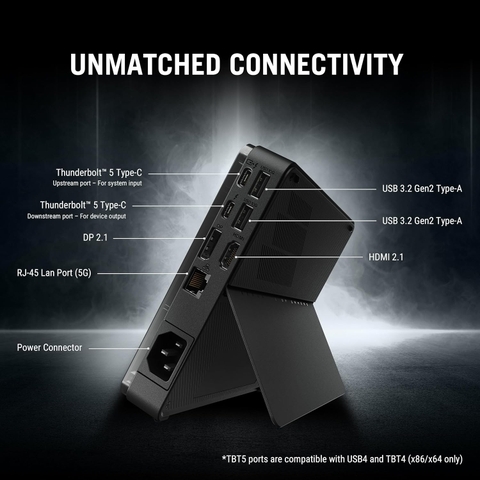 eGPU ASUS ROG XG Mobile RTX5070Ti Thunderbolt5 tốc độ cao mạnh mẽ nhỏ gọn di động cao