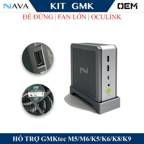 Bộ Kit Oculink cho GMKTec M6/M5/K6/K8 dựng đứng và nâng cấp quạt tản nhiệt cho máy tính Mini PC GMK