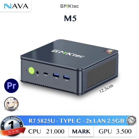 NucBox M5 AMD Ryzen 7 5825U - Win11 Pro - Máy tinh Mini PC GMKtec