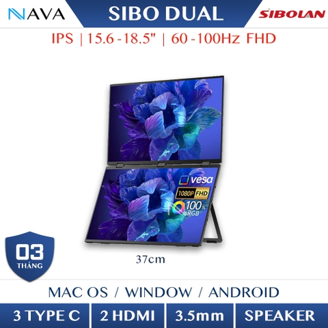 Màn hình đôi SIBOLAND gấp gọn / cảm ứng / 60Hz, IPS, Hỗ trợ làm việc và giải trí