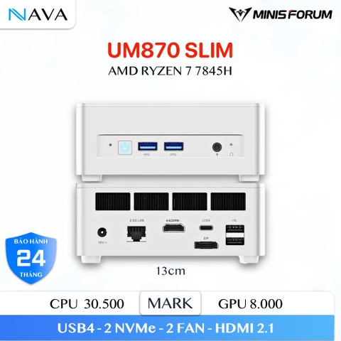 Mini PC Minisforum UM870 SLIM | Máy Tính Gaming AMD Ryzen 7 8745H 780M