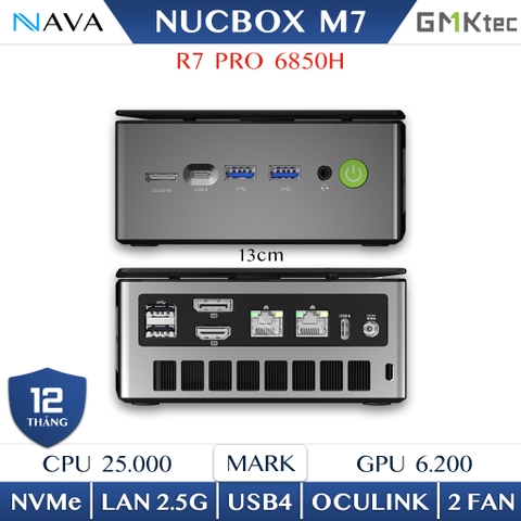 MiniPC GMK M7 mạnh mẽ, êm ái thiết kế độc đáo Ryzen 7 6850H
