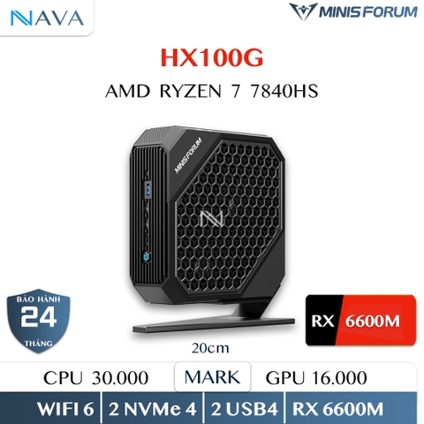 Minisforum HX100G AMD Ryzen R7 7840HS | 6600M