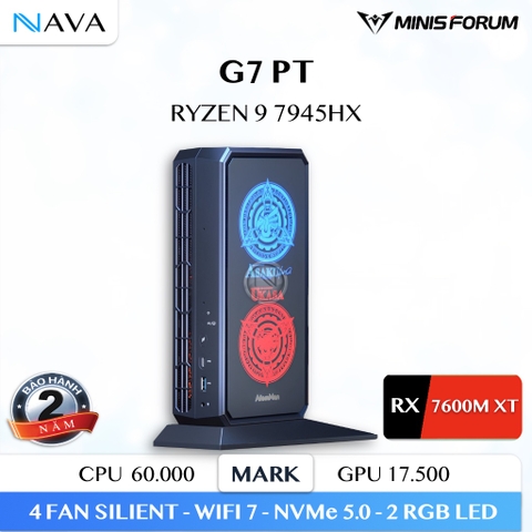 AtomMan G7 PT Mini PC Gaming AMD AI R9 7945HX Radeon RX 7600M Minisforum Ryzen 9