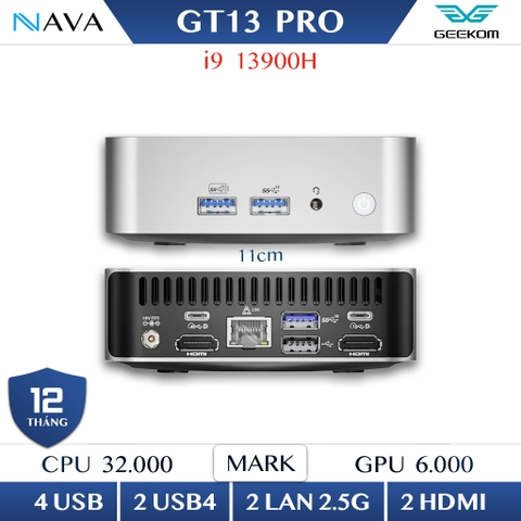 Mini PC GEEKOM GT13 Pro Máy tính mini cao cấp với Intel Core i9-13900H