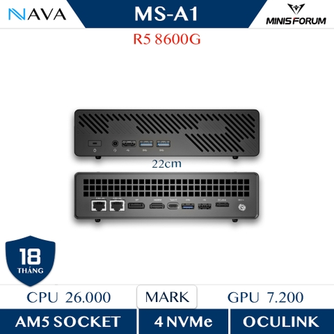 [Like new] Minisforum MS-A1 AMD Ryzen 7000 đến 9000 series Desktop socket AM5⏐Mini PC⏐USB4⏐Oculink 2.5GB MSA1