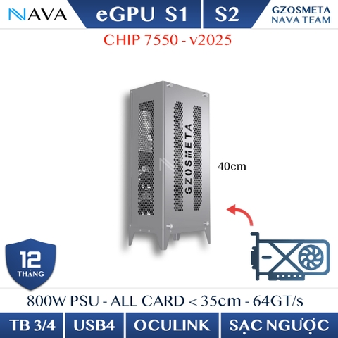 EGPU OSMETA NAVA S1 - S2 | Vỏ hoàn toàn bằng nhôm | Có thể kết nối với Thinkbook TGX