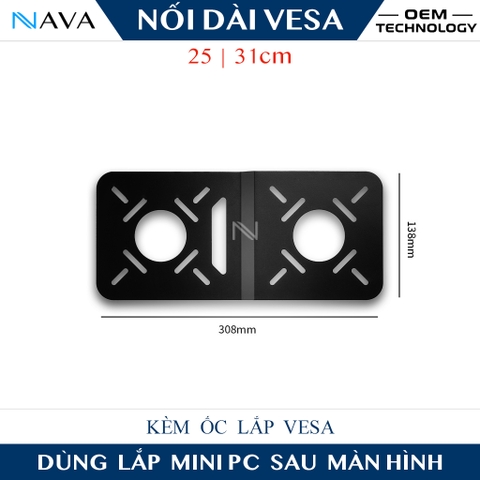 Gía treo VESA Nối dài để Tích hợp Mini PC và Tay Arm Màn hình