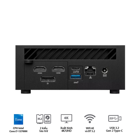 Mini PC ASUS ExpertCenter PN64-B-S3187MD Core i3-1220P, Iris Xe, WiFi 6E, Bluetooth 5.2