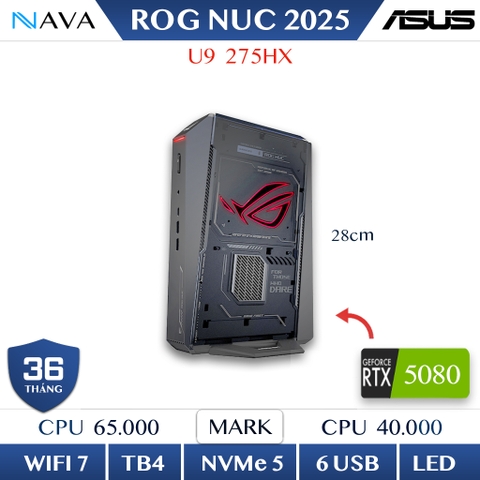 ASUS ROG NUC 2025 RNUC15JNK9X289A0 Core™ Ultra 9 Series 2 ARL-HX RTX 5080 32GB/1TB
