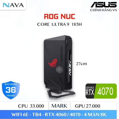 Mini PC ASUS ROG NUC 970 INTEL Core Ultra 9 - RTX 4070 8GB RNUC14SRKU9189A1I