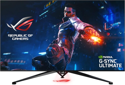Màn hình Gaming ASUS ROG Swift PG65UQ 65” HDR 144Hz 4K (3840 x 2160) G-Sync Ultimate, Bảo vệ mắt (Eye Care), DisplayPort HDMI USB, Đồng bộ Aura Sync, HDR10 DisplayHDR 1000 UHD Premium.