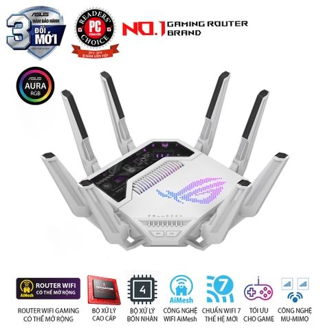 Router ASUS ROG Rapture GT-BE19000AI Wi-Fi 7 BE19000